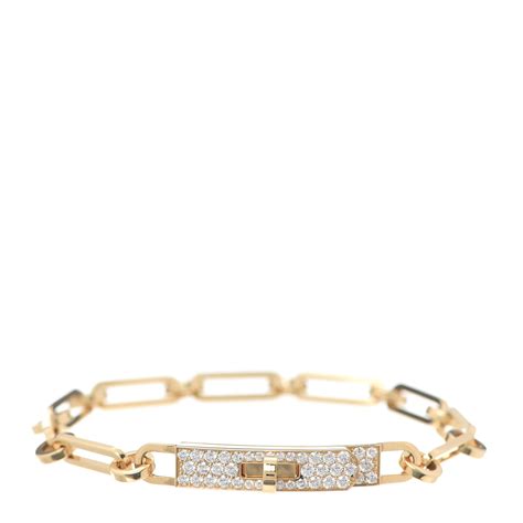 hermes kelly chaine bracelet|hermes 18k diamond bangle bracelet.